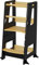 BEY & CO® Lernturm/Entdeckerturm aus Holz – Küchenhelfer für Kinder – 3-fach höhenverstellbar, mit rutschfester Oberfläche und kippsicheren Füßen - Montessori-Methode - Ab 12 Monaten (Schwarz)