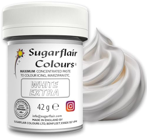 Sugarflair Max Concentrate Paste Lebensmittelfarbe Paste, White Extra, 42 g