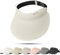 Sukeen Sun Visor Cap for Women, Soft One-Piece Design Sun Visor Hat, UV Protection Running Visor with Metal Adjustable Buckle, Wide Brim, Cool Touch, for Golf, Walking Dog, Fishing Off-White