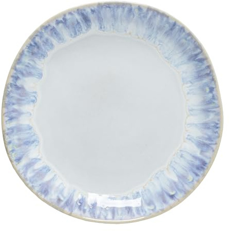 Costa Nova Dessert- und Salatteller Brisa: Steinzeug-Teller mit reaktiver Glasur in Blau und Weiß, Spülmaschinen-, Ofen-, Gefrier- und Mikrowellenfest, Handveredelt, Stapelbar, Ø 21,7 cm