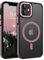 GUAGUA Cover Magnetico per iPhone 12/12 Pro, Custodia iPhone 12/12 Pro Compatibile con MagSafe, Opoco Protettivo Case Sottile Anti-Graffio Glassato Traslucido Antiurto 6,1 Pollici, Rosa