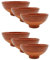 Tradineur - Pack de 6 tazas de barro para vino, Nº 2, tazón, cuenco para licores, aperitivos, producto artesanal, fabricado en España (Marrón - 12,2 x 5,7 cm)