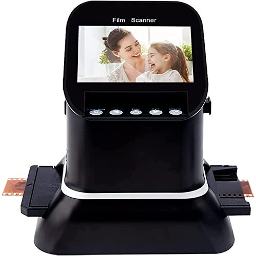 Film Slide Scanner 120 High Resolution, 1080p Digital Converter for 35mm, 135,126,127 Negative & Slides to JPEG, Supports Image Preview, Playback, Editing Functions