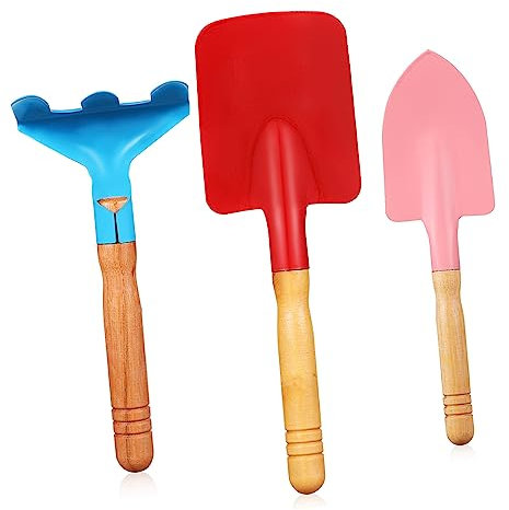 Gartengeräte-Set – Schaufel Kelle Rechen – Holzgriff – Ideal Für Familie Und Freunde