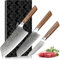 NANFANG BROTHERS VG10 Damascus Steel 3-Piece Knife Set, with Slicing, Santoku, and Paring Knives for Cutting Meat, Vegetables, and Fruits, Perfect for Home and Commercial Kitchens.