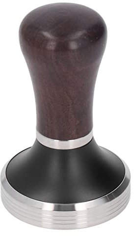 Manomissione 'espresso da 58 mm, manomissione del caffè in acciaio inossidabile, strumento di tampone a base di caffè piatto a base di alimentari con manico in legno, accessorio