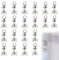 20 Pezzi Gancio Pergola Rail, Rulli Di Rail Tende, Puleggia Tenda Rail, Rullo Scorrevole per binario Tenda per Appendere Tende Soggiorno, Camera Da Letto E Bagno