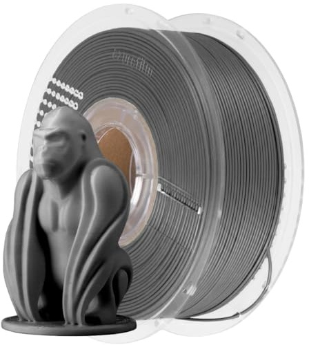 AzureFilm Original PLA Filament für 3D-Drucker, 1,75 mm, 1 kg Spule, einfach zu drucken, hohe Präzision, glatte Oberfläche, ideal für Prototypen (Anthrazit, 1 kg)