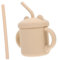 Gogogmee Vaso de con Pajita Forma de Oso para Botella Antigoteo para Aprendizaje de Bebés Taza de Entrenamiento y Ligera