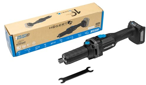 HÖGERT TECHNIK Akku-Geradschleifer 18V OneAccuSystem, bürstenloser Motor, Stabschleifer für Metall, Holz und Kunststoff, Drehzahlregelung, kabellos, ohne Akku