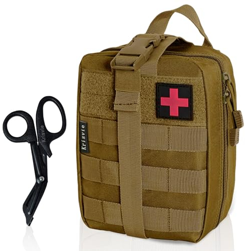 KrisVie Trousse de Secours, Vide Kit de Survie,Trousse Polyvalente pour Les Premiers Soins à l'extérieur,au Camping, à la Pêche,à l'armée,à la Randonnée,sur Le Terrain,Trousse Médicale Sauvetage
