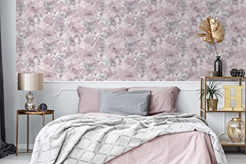 Superfresco Easy Pink Summer Garden Floral Wallpaper | Floral Design | Pink Colour | Paste The Wall Application