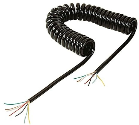 MAXTER Cordon Spirale 7 Conducteurs - 3 mètres - Très Résistant