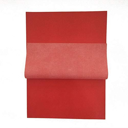 TopHomer Rot Kohlepapier, 100 Blatt, Premium-Qualität, handkopiert, langlebig, 8,5 x 18,5 cm, 12,75 x 18,5 cm, 18,5 x 25,5 cm, 37 x 25,5 cm