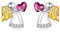 AOBOCO Schutzengel Ohrringe Mädchen Kinder 925 Sterling Silber Engel Ohrstecker, Taufgeschenke Kommunion Geschenke für Mädchen (Lila)