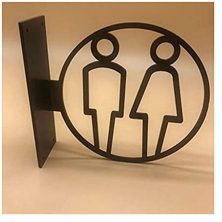 3D Side Mount WC Signs Signs Sticker De Porte, Hommes Et Femmes Toilettes De Toilette Signe De Toilette Signe De La Plaque Signalétique Guide De Signalisation Créative Plaque Acrylique Sans Vis
