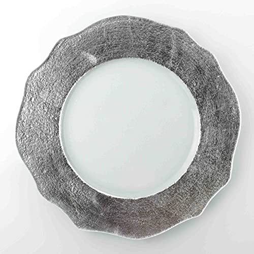 WEISSESTAL 2 SOTTOPIATTI 31CM ELGA FOGLIA PLATINO