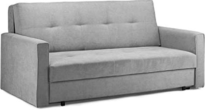 Honeypot Sofabed - Viva 3 Seater Sofa Bed with Storage - Grey Fabric Couch with Pull Out Double Sofabed | Setup Included | Made in EU | Built to Last (3 Seater, Grey)