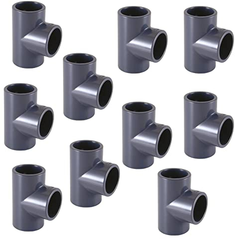 POWERHAUS24 10er PVC T-Stück 90 Grad D 50 mm