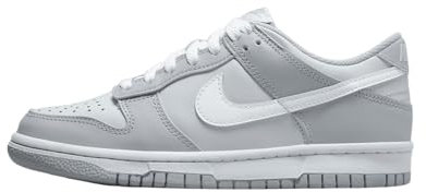 Nike Chaussures de Basket Dunk Low (GS), noir, pour garçons., gris, 36 EU