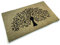 Black Ginger Large, Thick, Decorative, Patterned Coir Door Mats with Nature Designs (Green Tree)