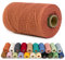 LEREATI Makramee Garn 1mm x 200m Baumwollgarn Baumwollkordel Baumwollseil Baumwollschnur, Macrame Cord 1mm for Makramee und DIY Basteln, Traumfänger, Garten, Hochzeit Dekorationen (Orange)