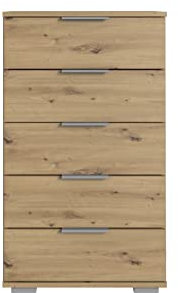 möbelando Hochkommode Easy Plus Kommoden in Artisan-Eiche mit 5 Schubladen. Abmessungen (BxHxT) 49x102x41 cm