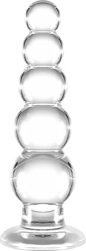 Kleine Glas Anal Perlen, Crystal Butt Plug Sex Toy G-Punkt Klitoris Vaginal Personal Massage Stimulation, Clear Anal Training Expander Dildo für Männer/Frauen Masturbation