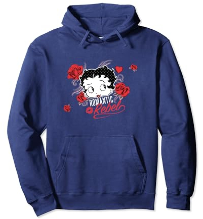 Betty Boop Romantische Rebellen-Rosen Pullover Hoodie