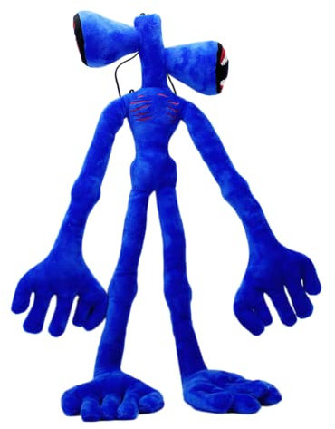 DOUBLE LUCKY Siren Head Plush Toys Limbs Movable Plush Toy Anime Doll Whistle Man Funny Doll，Plush Toys for Home Party Gift Birthday Gift (Klein Blue)
