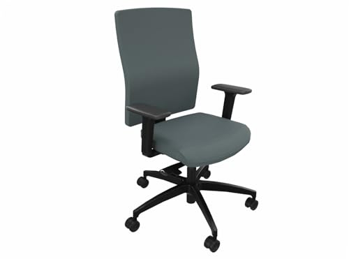 Dauphin SIM-O Bürostuhl mit Vollpolsterung, Drehbar, verstellbare Federkraft und Schiebesitz (Grau (077.030))