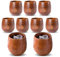 9 Stück Holzbecher, 150ml Holz Trinkbecher, Natürliche Holztasse Tee Set, Handlose Wasserbecher aus, Japanische Kaffeebecher aus Holz, for Kaffee, Milch, Tee, Bier