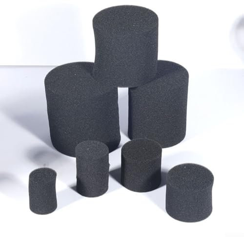 Lot de 2 bouchons en mousse pour port de haut-parleur pour un meilleur ajustement acoustique dans les espaces restreints pour un placement mural étroit 35-65 mm x 50-65 mm (55 x 50)
