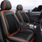 maiqiken Autositzbezug Für Volkswagen Tiguan 2009-2025 Komplettset 5-Sitze Auto Sitzbezüge Allwettereinsatz Auto PU Ledersitzbezug Vorne und Hinten,Standard - Braun