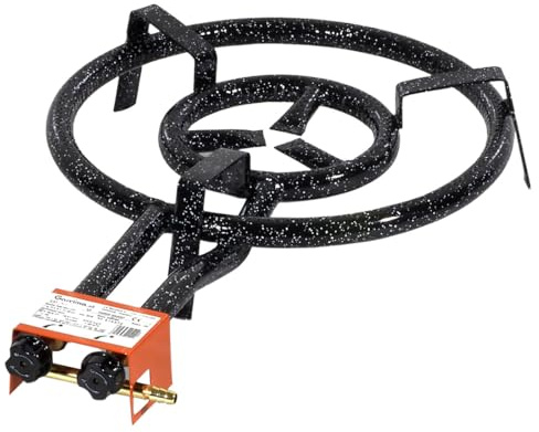 Levitantes Paella-Pfanne Gas 50 cm mit 20500 PA und kompaktem Design, ideal zum Kochen von Paella und anderen Gerichten im Freien.