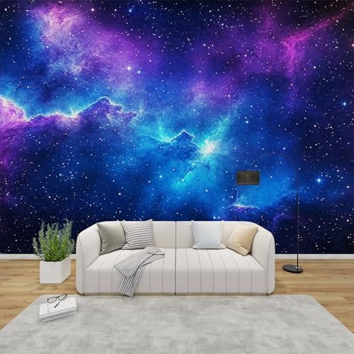 AevuCub Galaxy Wallpaper for Living Room - Cosmic Space Wall Murals for Bedrooms, Fantasy Universe Wall Art, Non-Woven Photo Wallpaper 3D Effect, 200x140 cm