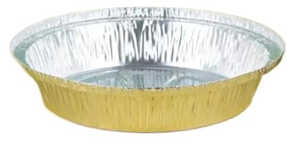 50 bandejas redondas de aluminio, bandejas for flan de aluminio, recipientes for alimentos de aluminio plateado, platos de aluminio, moldes for tartas de aluminio for freidora de aire Bandejas Alumini