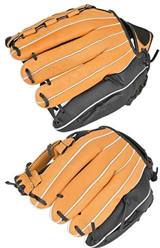 CKryzillix Guantes de Beisbol, Softball Glove 11.5In / 12.5En Guantes de béisbol Infielder Pitcher Catcher Gloves engrosar PU Guantes de Cuero Niño Adulto softbol Equipo de práctica(11.5 Inches)