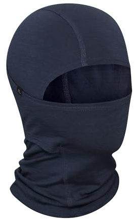 DANISH ENDURANCE 100% Merino Wool Balaclava, Lightweight Snood for Cold Weather, for Men and Women, Unisex, Dark Navy, S/M