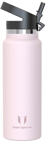 Sparrow Metal Water Bottle 1.2L Drinks Insulated Water Bottles with Straw