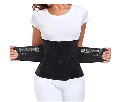 lrgnixs Bauchgurt Schwangerschaft,Bauchgurt Nach Geburt für UnterstüTzung Des Unterleibs Postnatale,Postpartum Belly Wrap Bauchweggürtel,Waist Trainer zum Birth Reparatur(Schwarz,M-L)