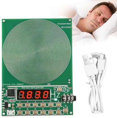 BAIFULAI Schumann-Resonanzgenerator: 7.83Hz Schumann Wellengenerator mit Display und USB-Anschluss, 0.1~100000 Hz Einstellbarer Ultra Niederfrequenz Impulsgenerator für Schlaf und Entspannung