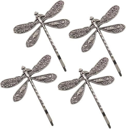 Haarnadeln mit Libellen-Motiv, Hochzeit, Retro, Antik-Haarspange, Braut-Kopfschmuck, Kopfschmuck, Haarschmuck für Mädchen, Damen, Haarnadeln, französisches Haarstyling, Haarschmuck, 4 Stück