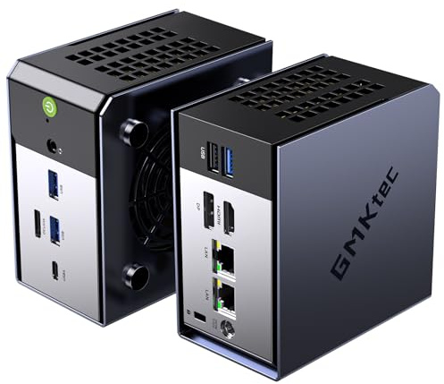 GMKtec K16 - Mini PC da gioco AMD Ryzen 7 7735HS (4,75 GHz) 32 DDR5 RAM + 512 GB Hard Drive PCle SSD, Dual NIC LAN 2.5G Desktop Computer, Dual USB4, HDMI 2.0, USB-C