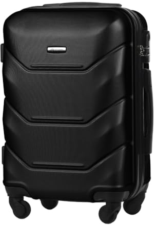 Diamond Hartschalen-Kabinenkoffer S 20 – Schwarz, ABS Premium, 360° Rollen, Zahlenschloss, 33 L, Leicht & Robust