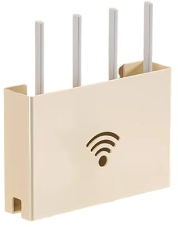 XPLKQXE Wandmontierte WiFi Router Aufbewahrungsbox, Kohlenstoffstahl Router Regal, Gestrichenes Metall Router Verstecker, Kabelmanagement Organizer Für Wohnzimmer(Weiß,25x6x17cm)