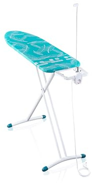 Leifheit Bügelbrett Air Board M Solid Plus, Thermo-Reflect, 120 x 38cm | Ultraleichte Spezialkunststoff-Bügelfläche mit 2-Seiten-Bügeleffekt, 100 cm höhenverstellbar, auch Dampfbügeleisen
