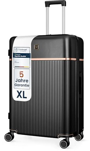 4FLY Leichter Premium Hartschalen-Reisekoffer XL - Groß 76 cm (103L) – Großer Trolley Koffer mit TSA-Schloss, 4 Spinner-Doppelrollen & Aluminium-Teleskopgriff, Aufgabegepäck Reisegepäck