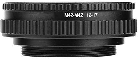 For Helicoid Adapter M42-Mount Focusing Helicoid Ring Adapter Macro Focusing Helicoid Objektiv Adapter Ring M42 Bis M42 Einstellbares Fokussierungs Helicoid Linsenadapter Makro Rohr Zubehör (12-17Mm)