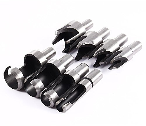 Wifehelper 8 Unids Chaflán Cortador De Enchufe De Madera Broca Fijada Recta y Cónica Garra Tipo Brocas para Trabajar La Madera Herramienta Corte Corcho
